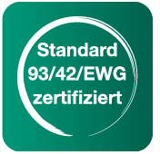 Siegel Standard 93/42/EWG zertifiziert